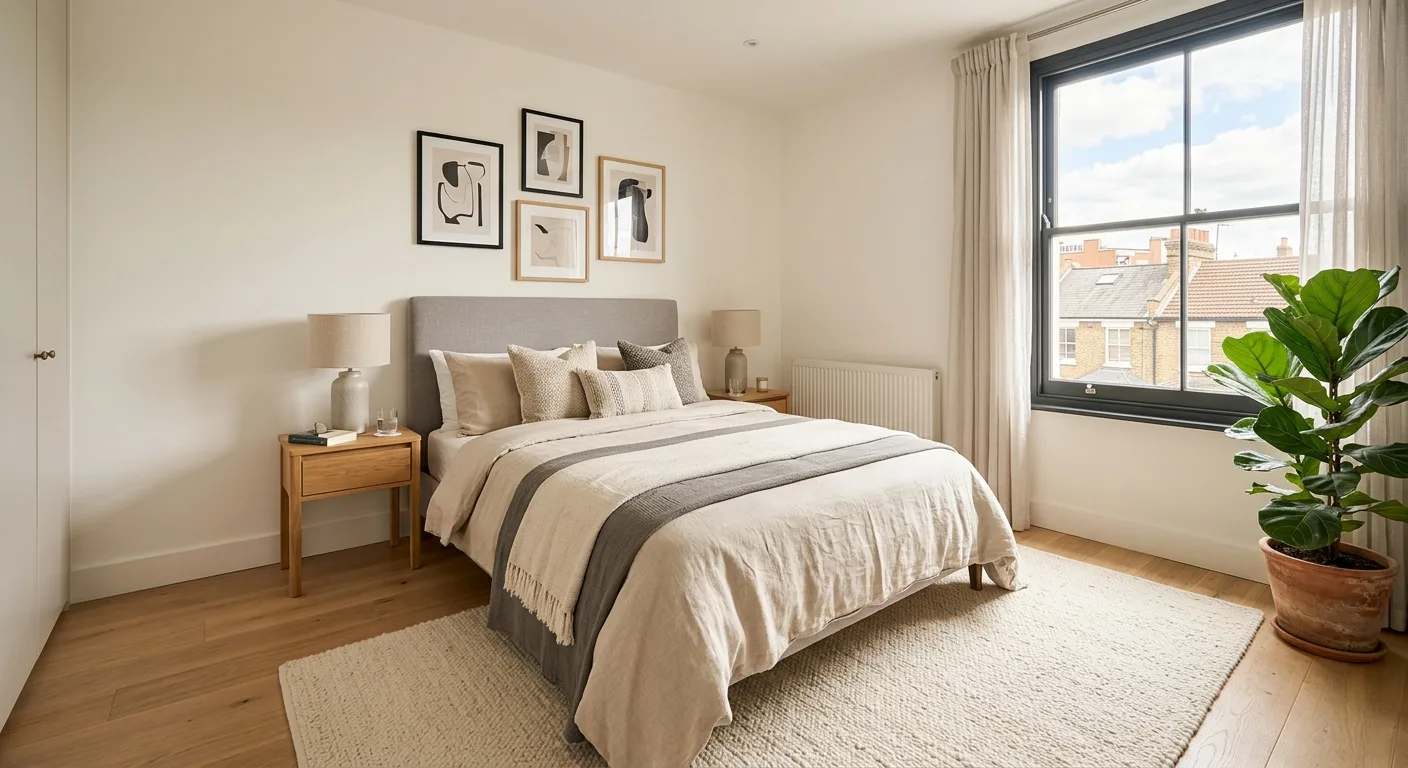 Staged bedroom