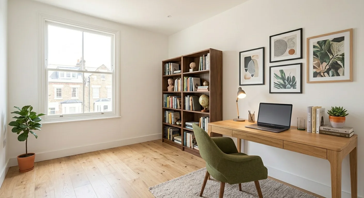 Interior of a staged home office